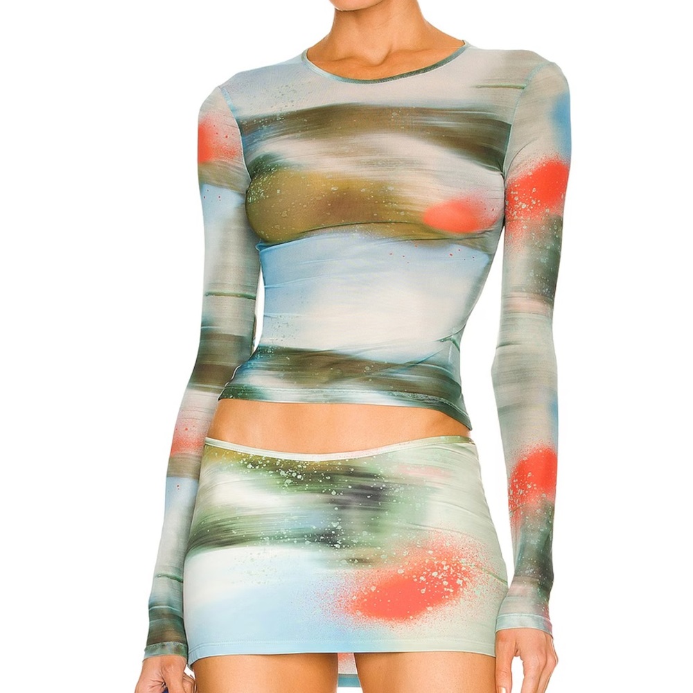 Miaou mesh long sleeve tee